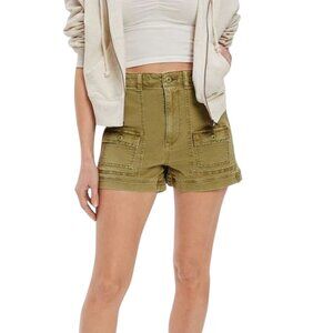 American Eagle Highest Rise 90s Boyfriend Olive Cargo Shorts